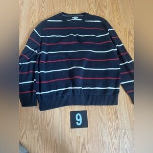 Men's St John’s Bay Striped Sweater - Black, Red, White